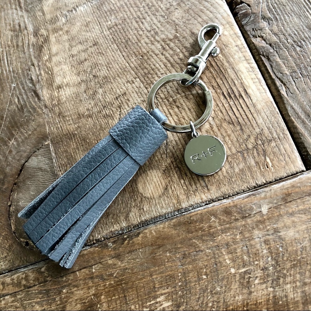 Rodan + Fields logo Vegan Leather tassel keychain